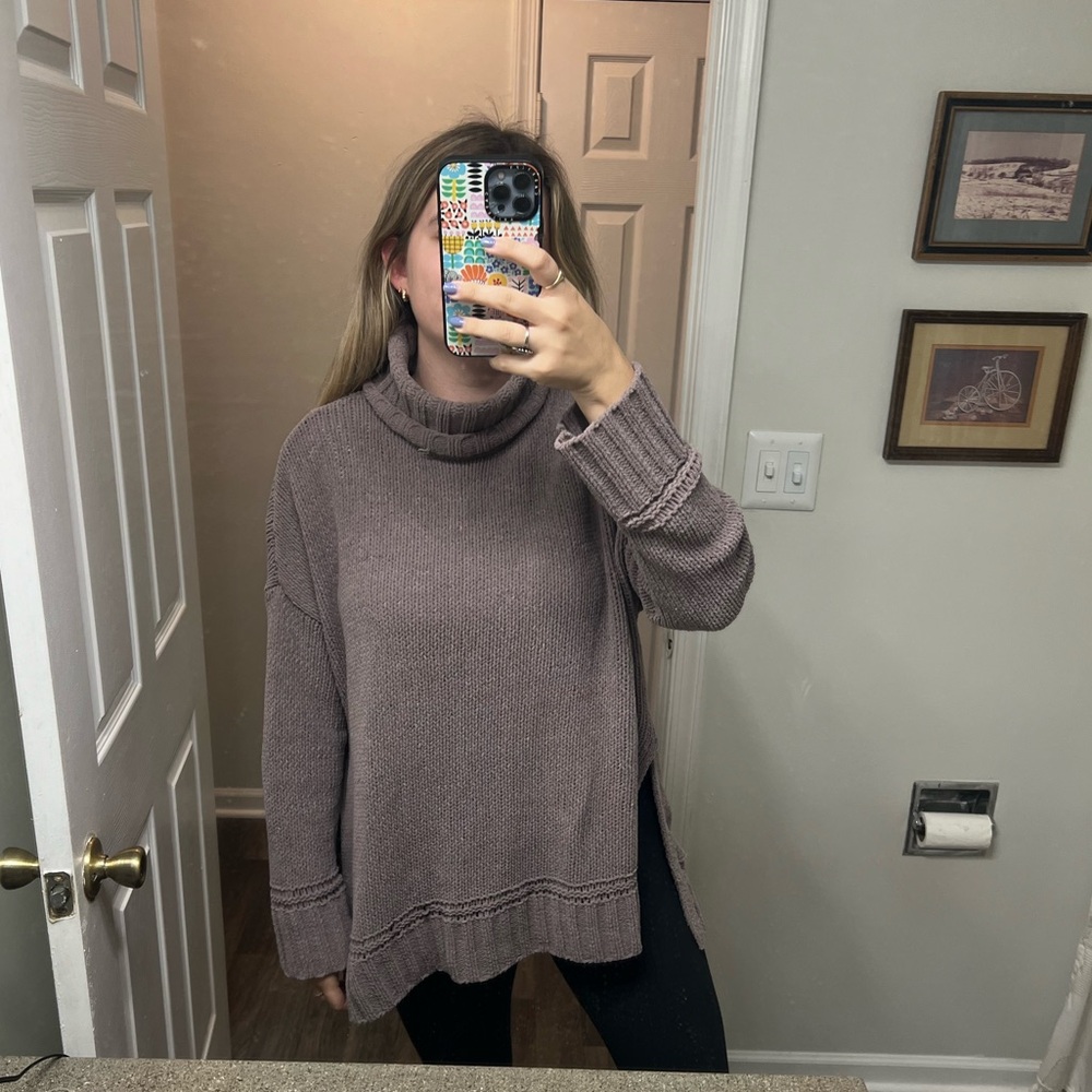 aerie oversized turtleneck sweater